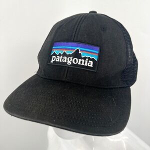 Patagonia Black Baseball Cap Snap Back Mountain‎ Patch One Size Gorpcore